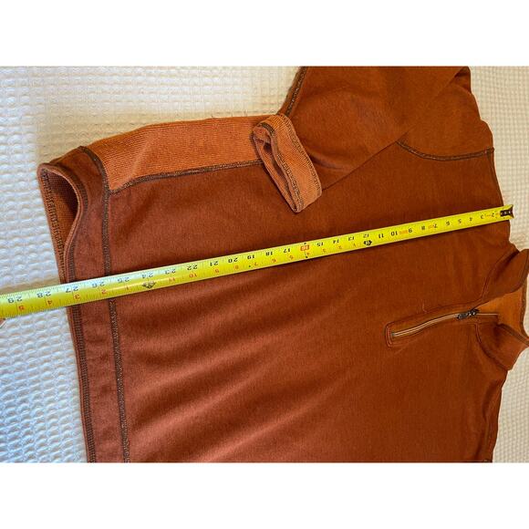 Tommy Bahama Denim Men’s Reversible Burnt Orange Half Zip Henley Sweater 3XL - Picture 6 of 13
